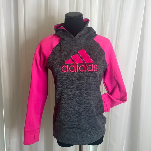 Pink/Grey ADIDAS Hoodie, size L (14)